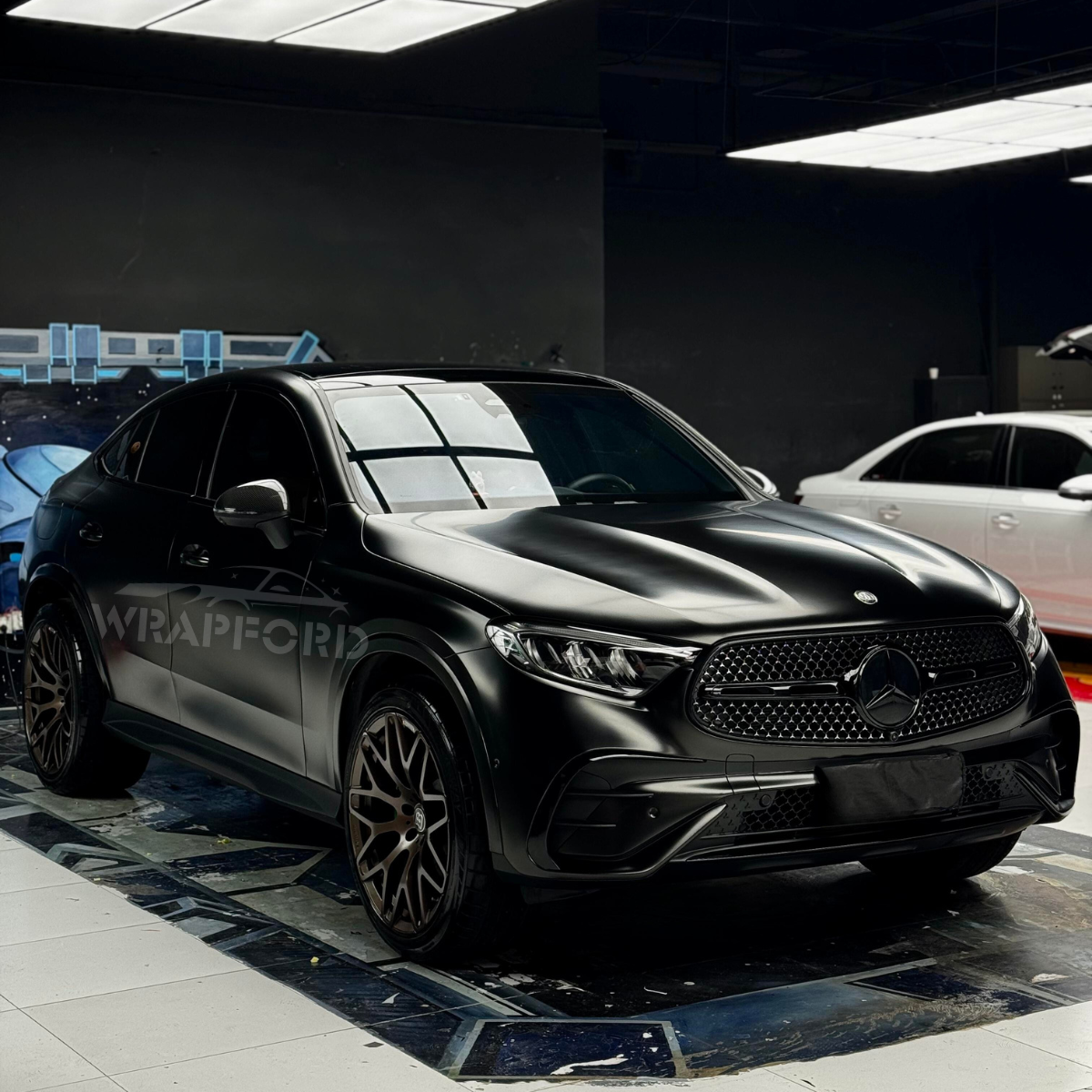 Satin Chrome Tactical Black Vinyl Wrap