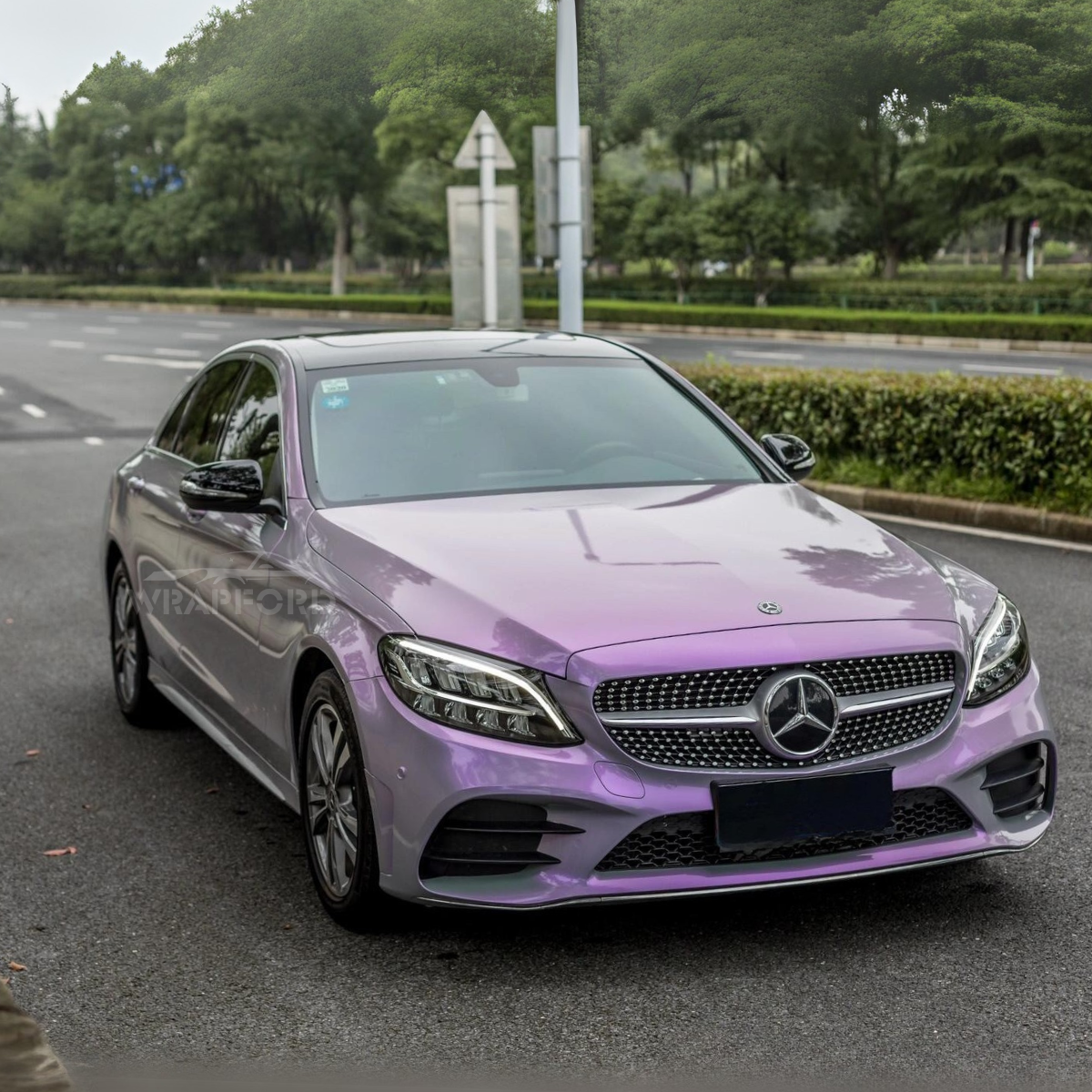 Candy Metallic Gray Purple Vinyl Wrap