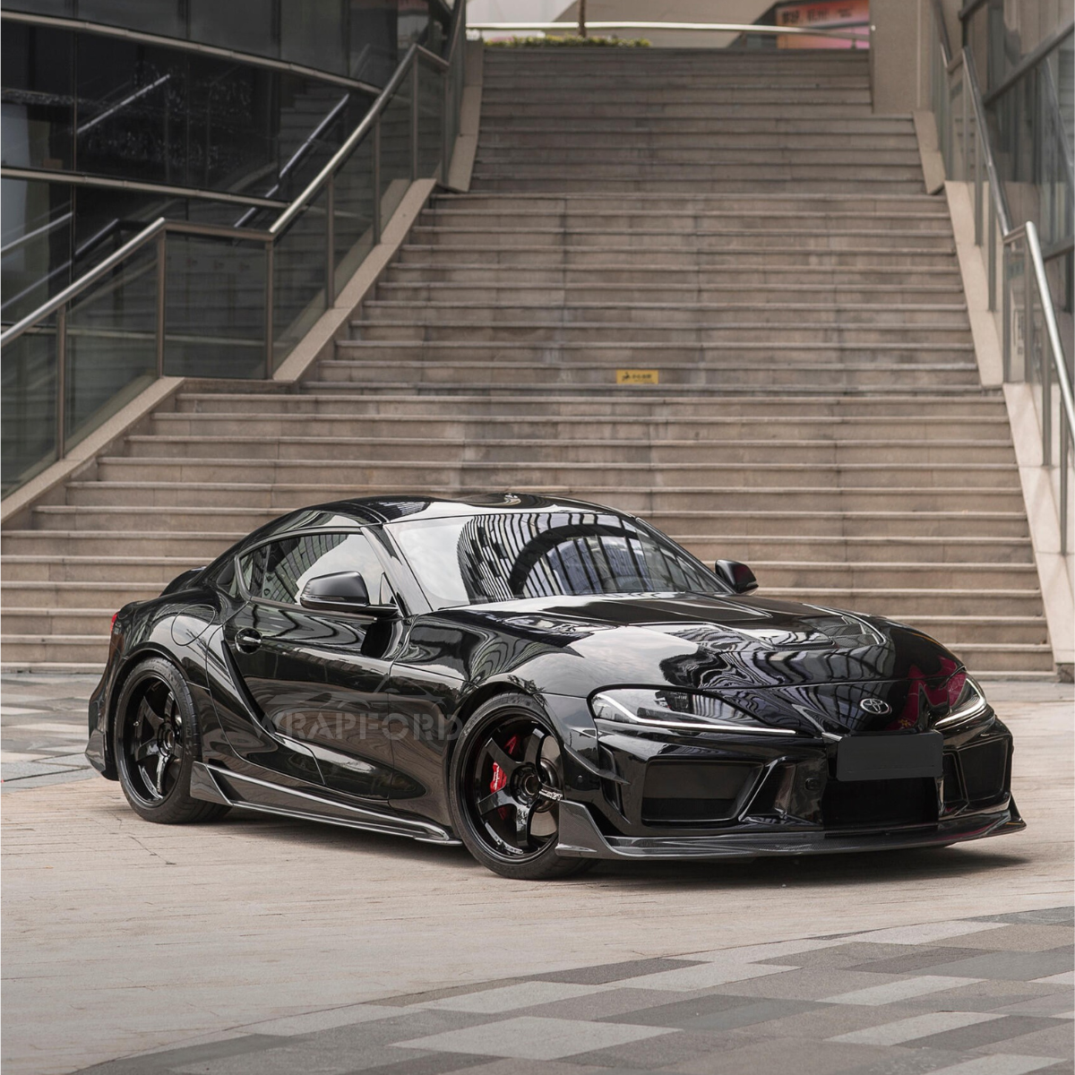 Gloss Carbon Fiber Black Car Wrap (TPU)