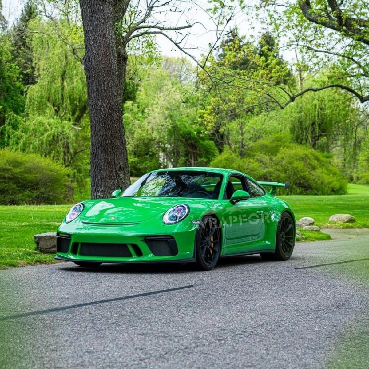 Gloss Metallic Electric Green Car Wrap