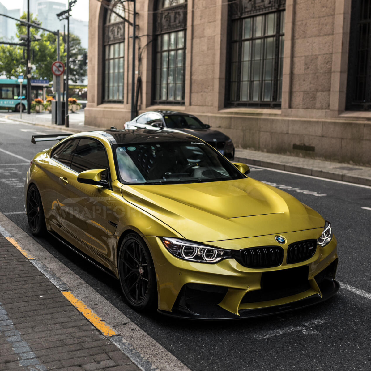 Gloss Metallic Lemon Yellow Vinyl Car Wrap