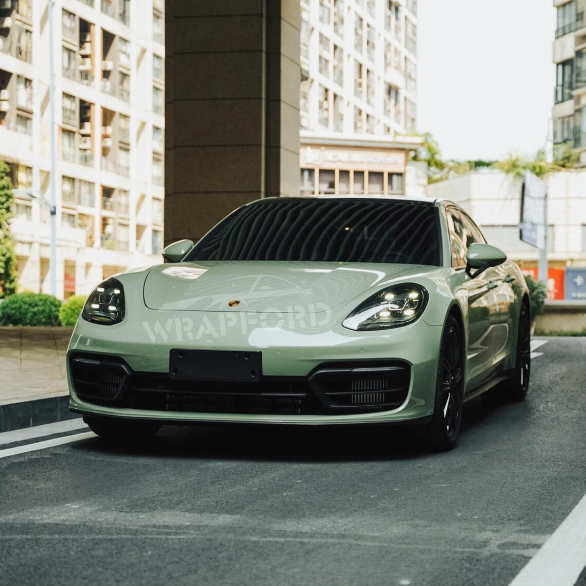 High Gloss Khaki Grey Vinyl Wrap