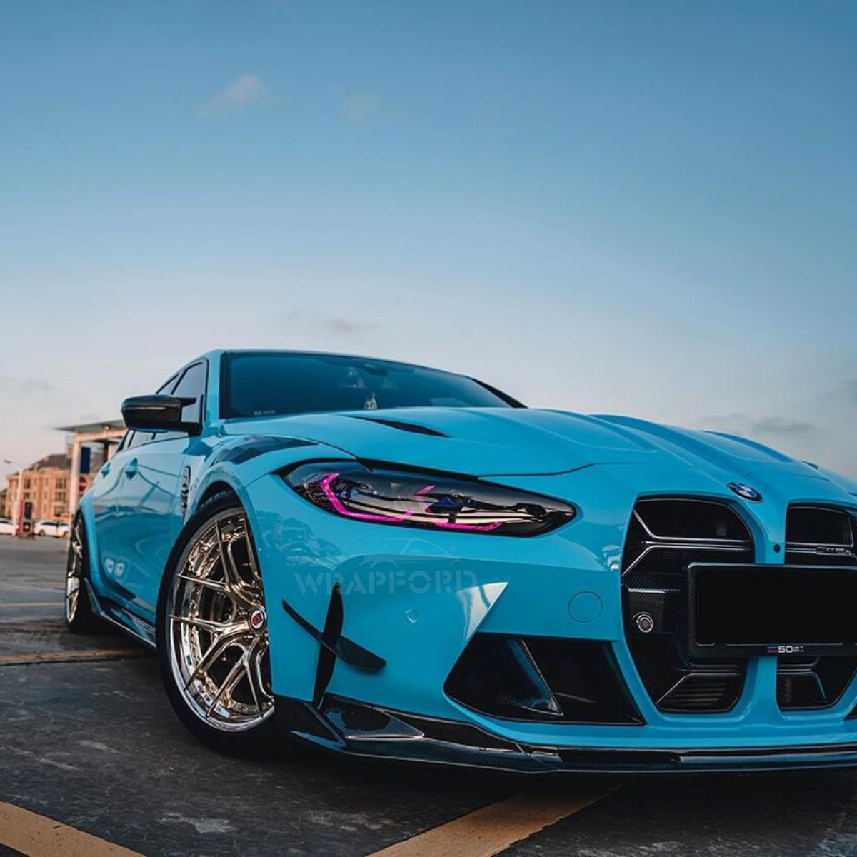 High Gloss Miami Blue Vinyl Wrap
