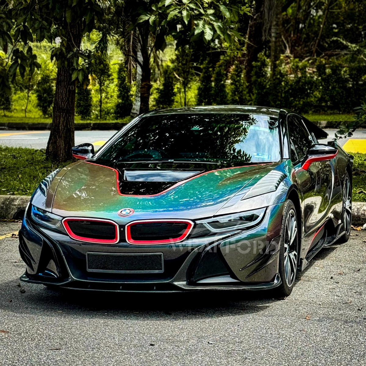 Metallic Holographic Grey Vinyl Wrap
