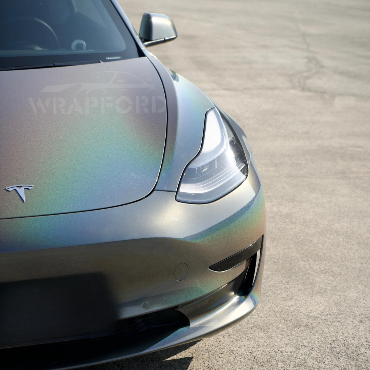 Rainbow Metallic Laser Grey Vinyl Wrap