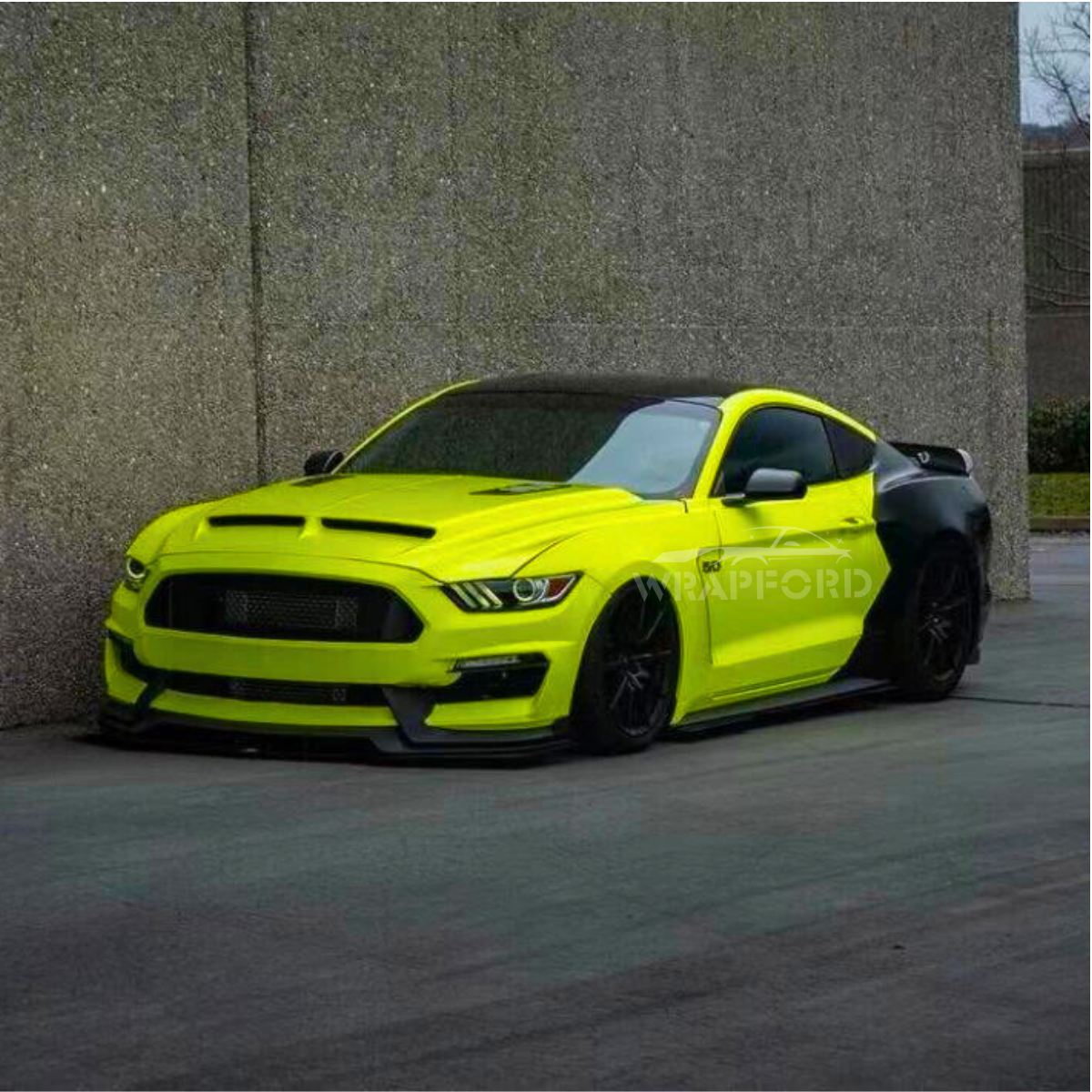 Matte Chartreuse Yellow Vinyl Car Wrap