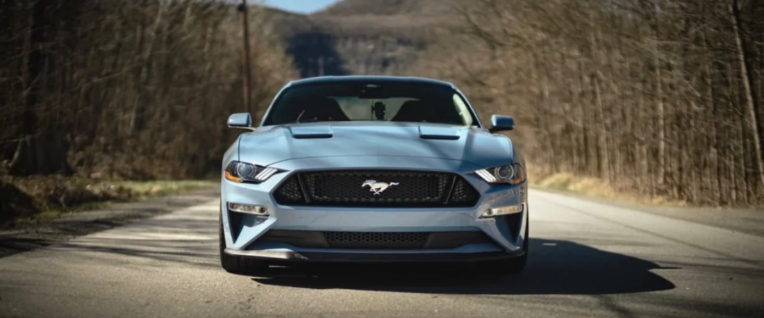 Can You Wax a Vinyl Wrap Car? - Mustang blue vinyl wrap