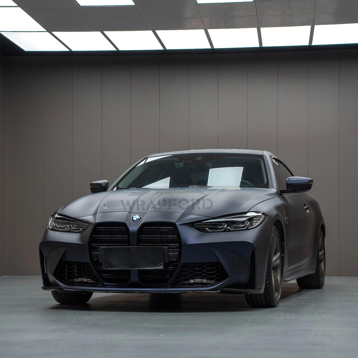 Film vinyle bleu noir métallisé mat