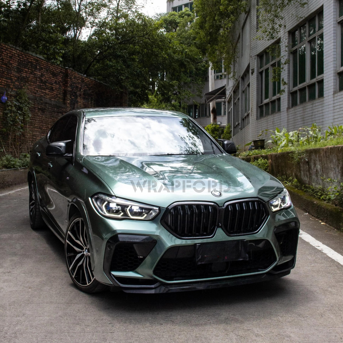 Hochglänzende Vinylfolie in Aloe-Grün