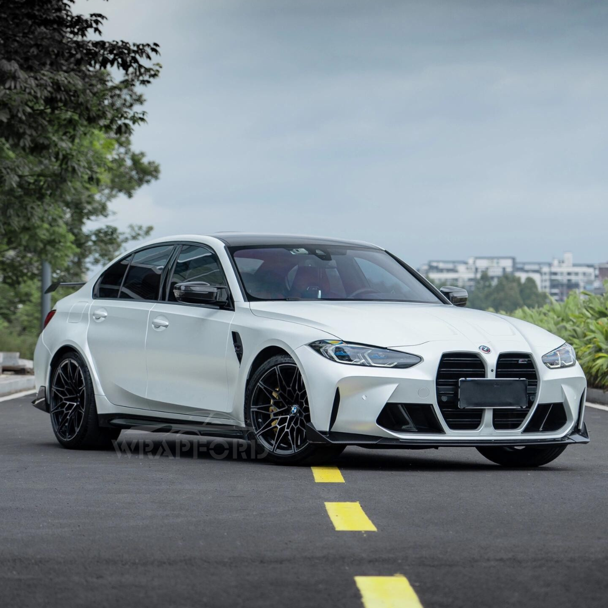 Gloss Metallic Pure White Vinyl Wrap