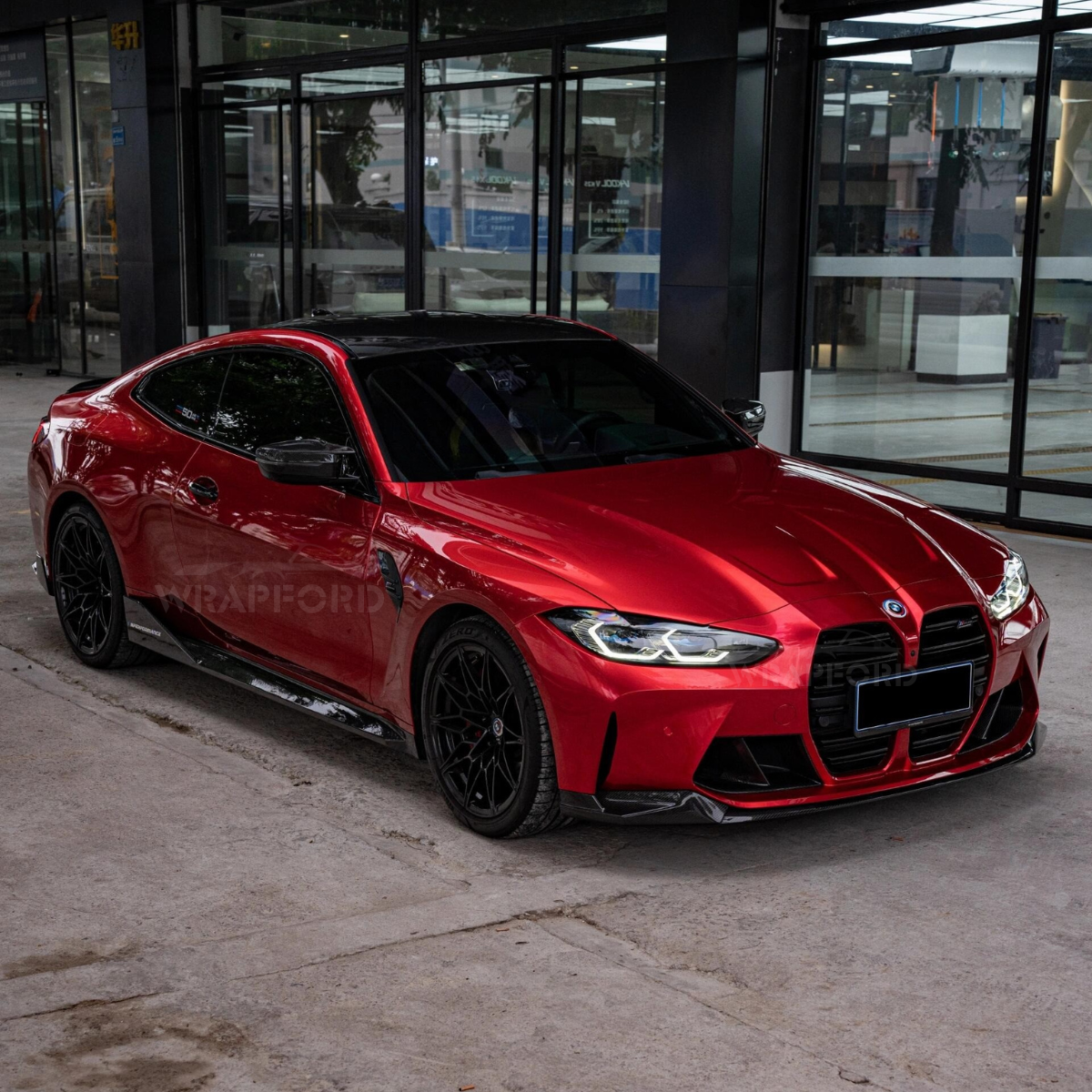 Gloss Metallic Soul Red Car Vinyl Wrap