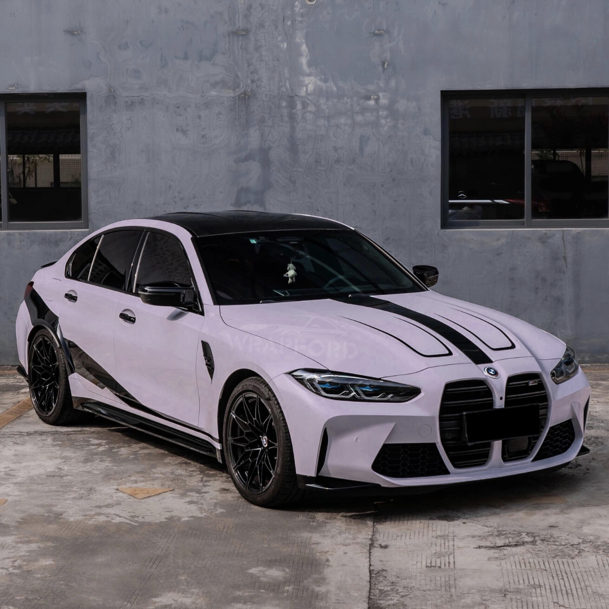 High Gloss Mist Grey Purple Vinyl Wrap