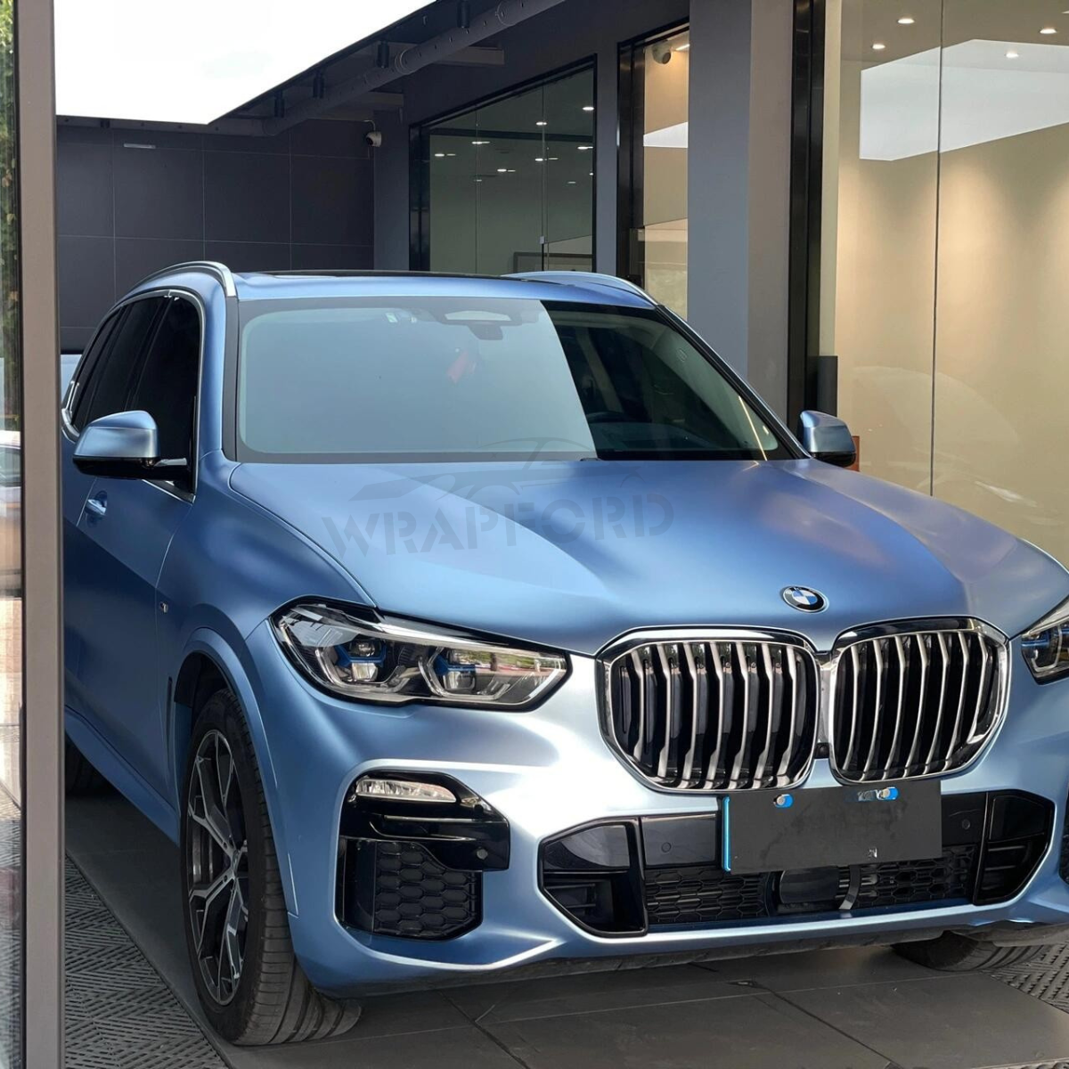 Film vinyle bleu vert métallisé mat