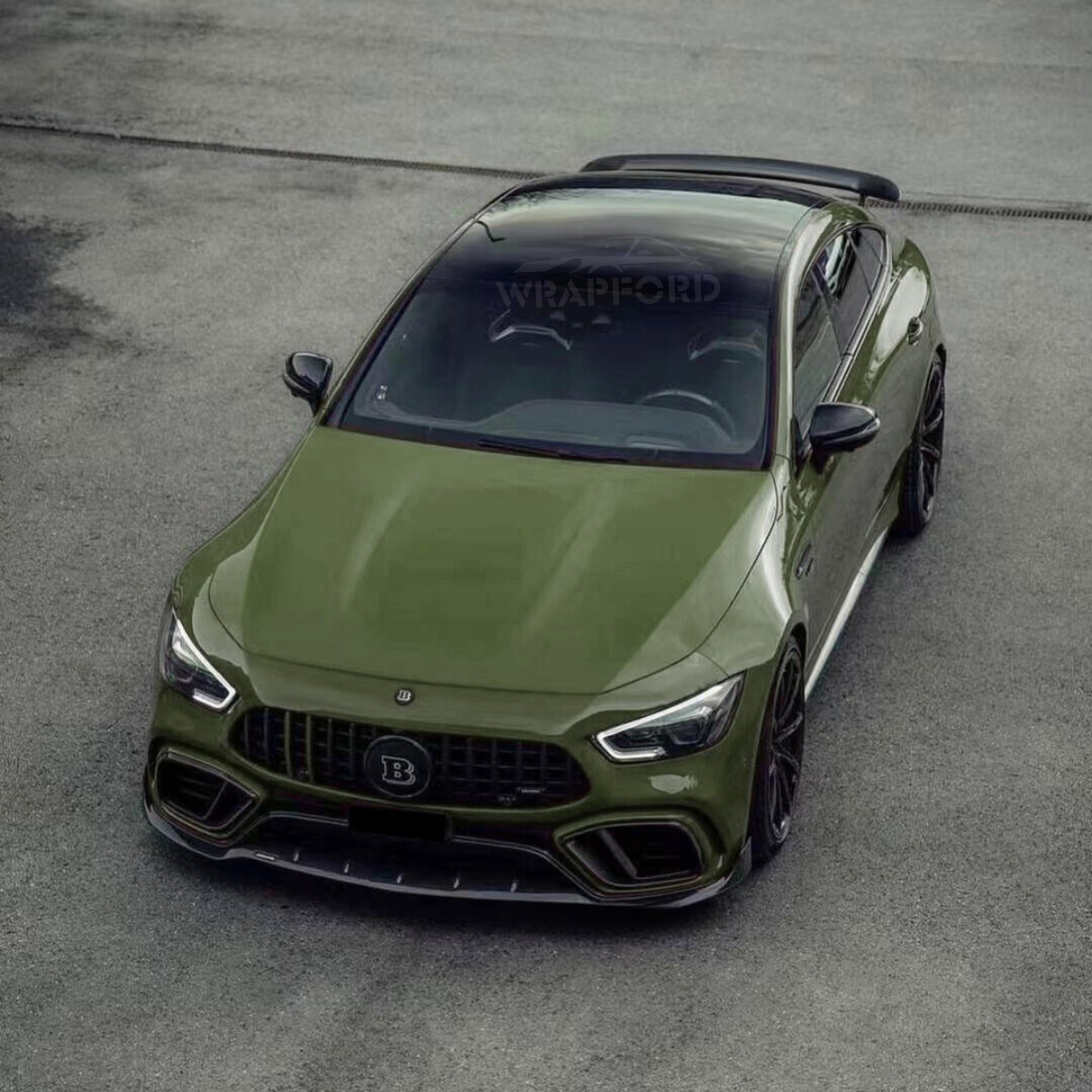High Gloss Olive Green Vinyl Wrap