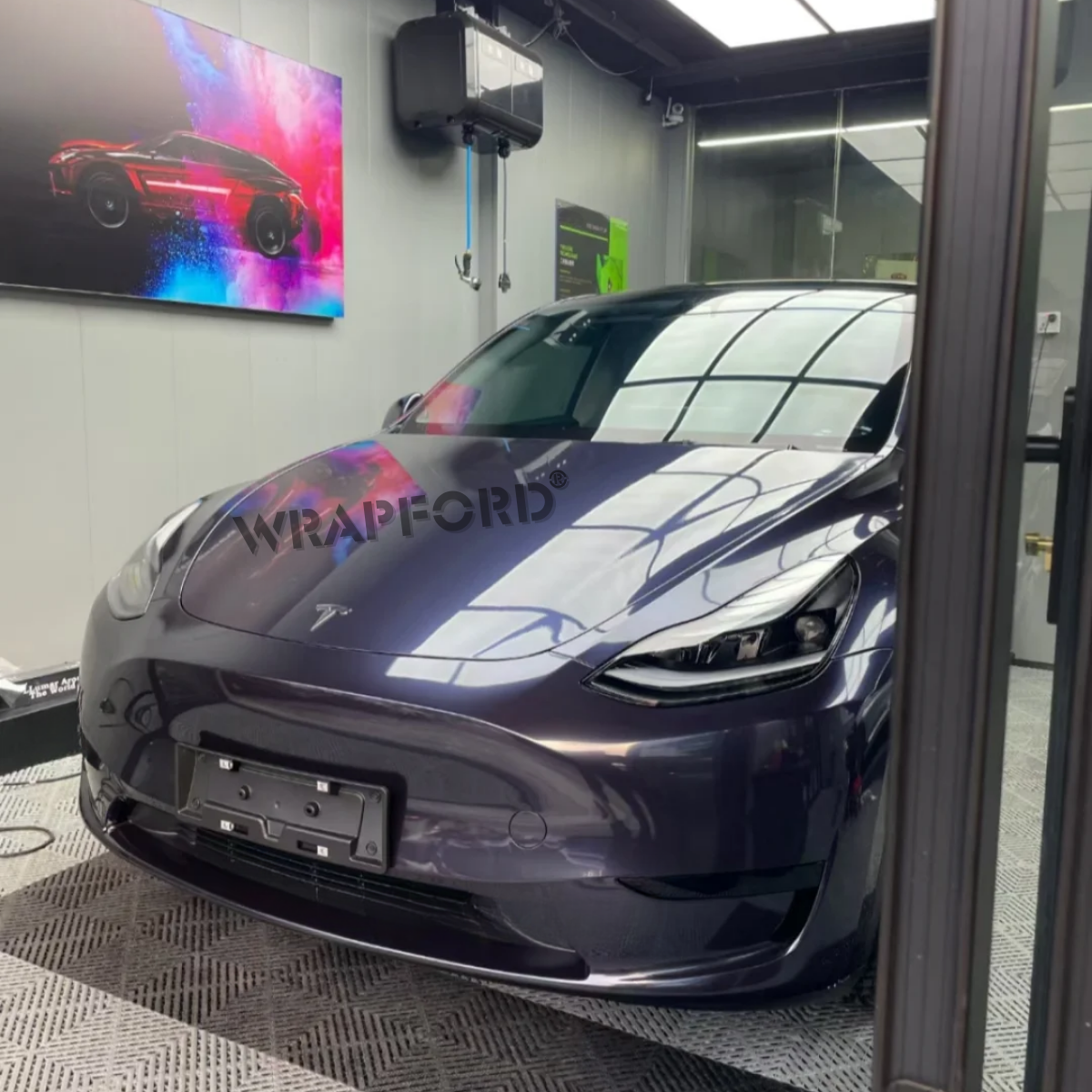 Gloss Charcoal Grey Blue Self-Healing Film