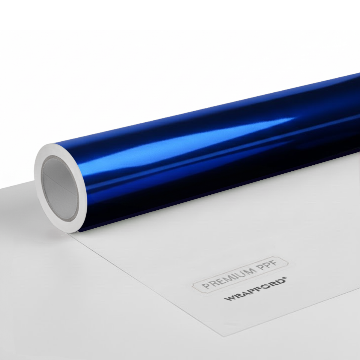 Lesklá metalická modrá samoopravná fólie