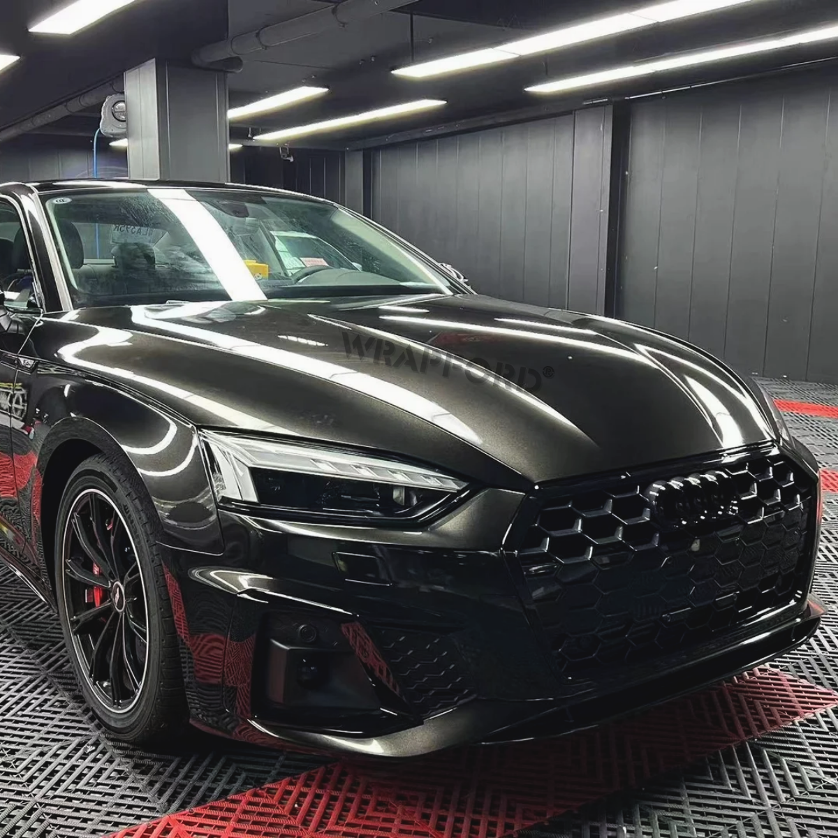 Gloss Metallic Black Vinyl Car Wrap