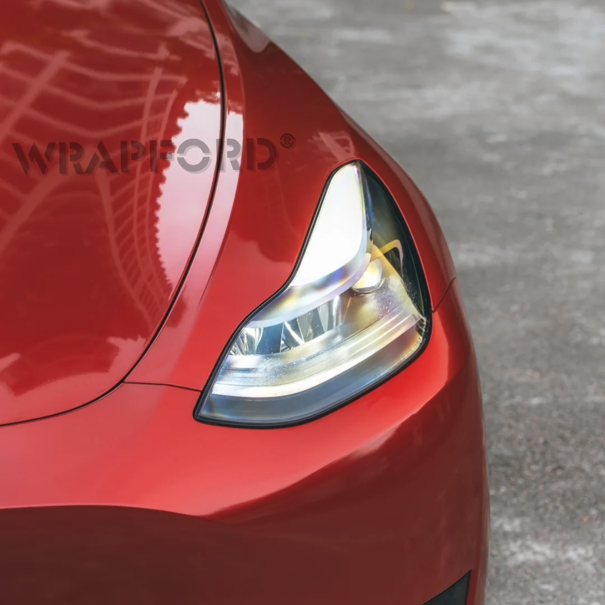 Gloss Metallic Crimson Self-Healing Film