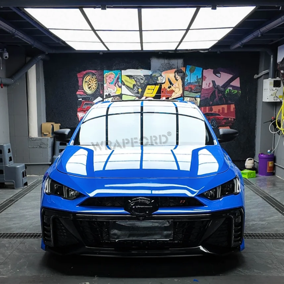 Gloss Metallic Sapphire Blue Self-Healing Film