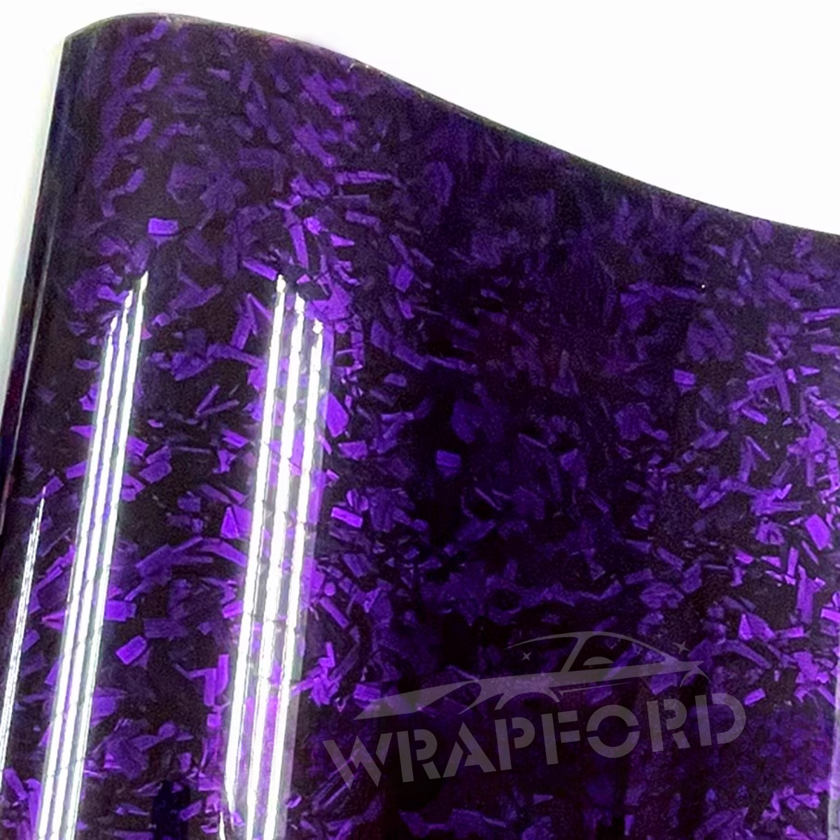 Lot De Vinyle Adhésif Carbone Forgé Violet Brillant - Pour Moto/voiture, PVC, Dimensions Variables