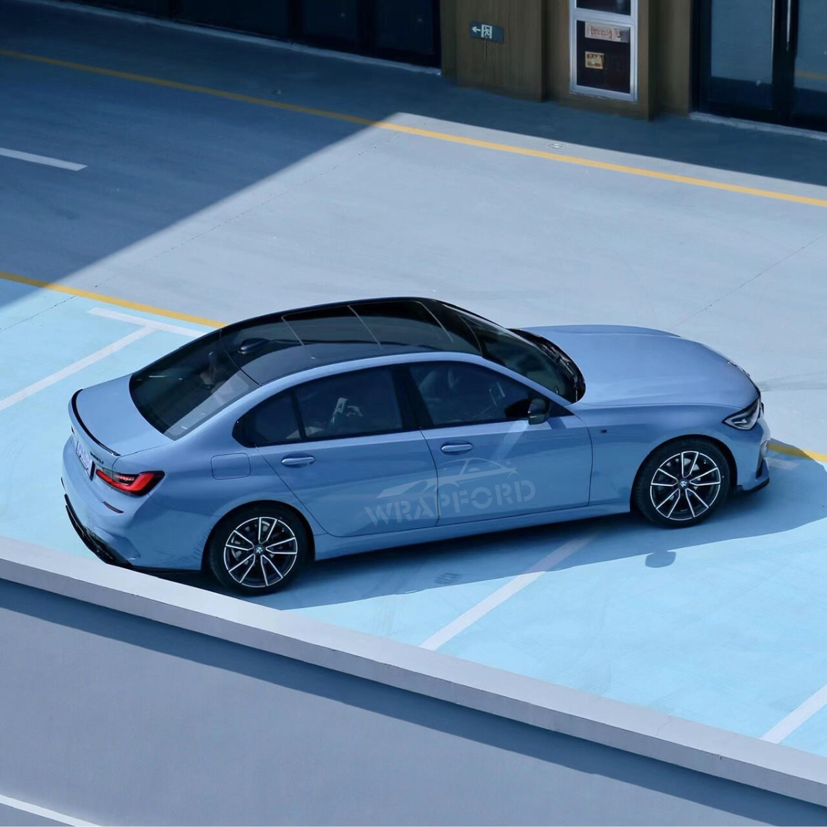 Gloss Metallic Aviator Blue Car Wrap