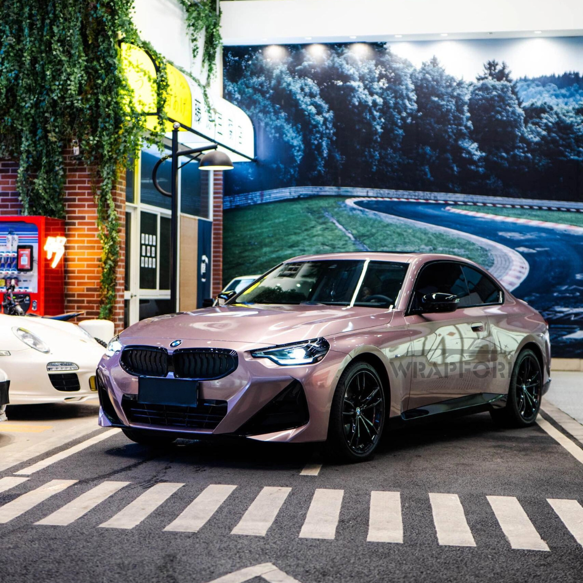 Vinylfolie in Champagner-Pink mit Metallic-Effekt