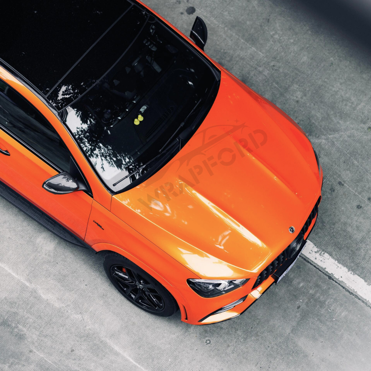 Gloss Metallic Solar Orange Vinyl Wrap