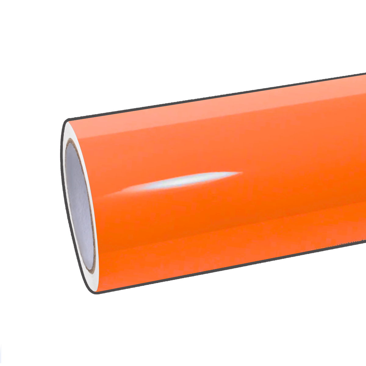 Hochglänzende Autofolie aus Vinyl in Speed ​​Orange