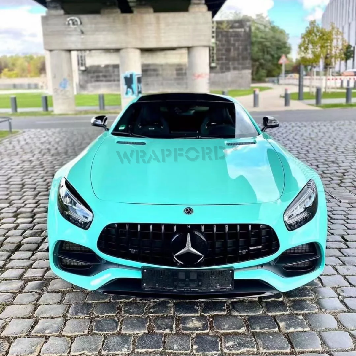 Vysoce lesklá samoopravná fólie v barvě Tiffany modré