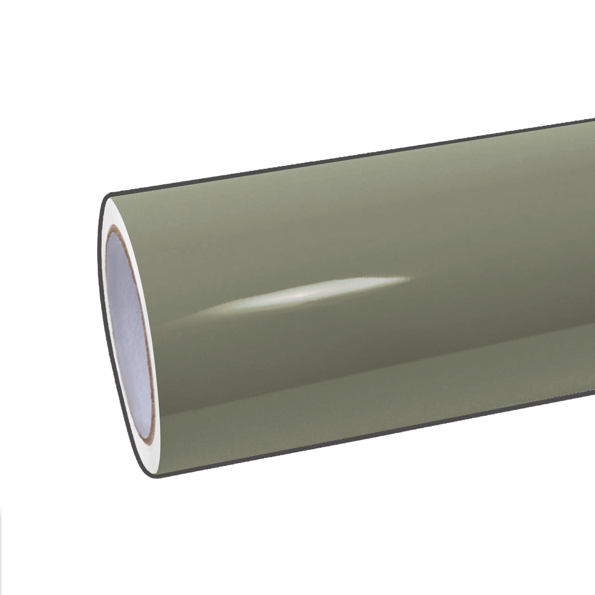 Hochglänzende Vinylfolie in Khakigrau