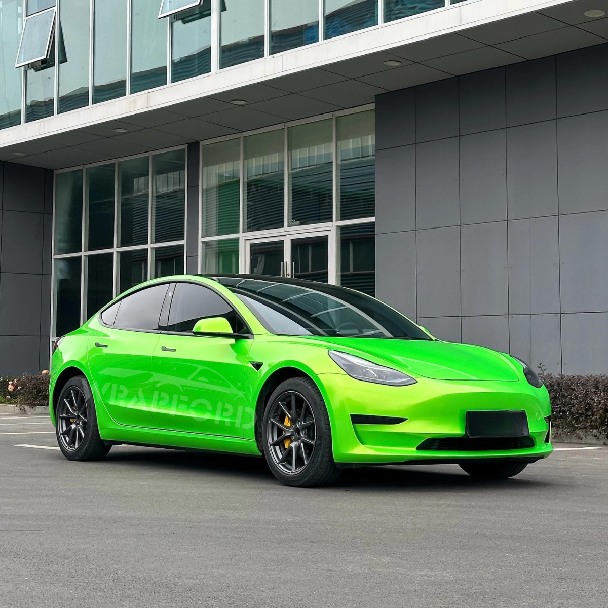 High Gloss Fluorescent Green Vinyl Wrap