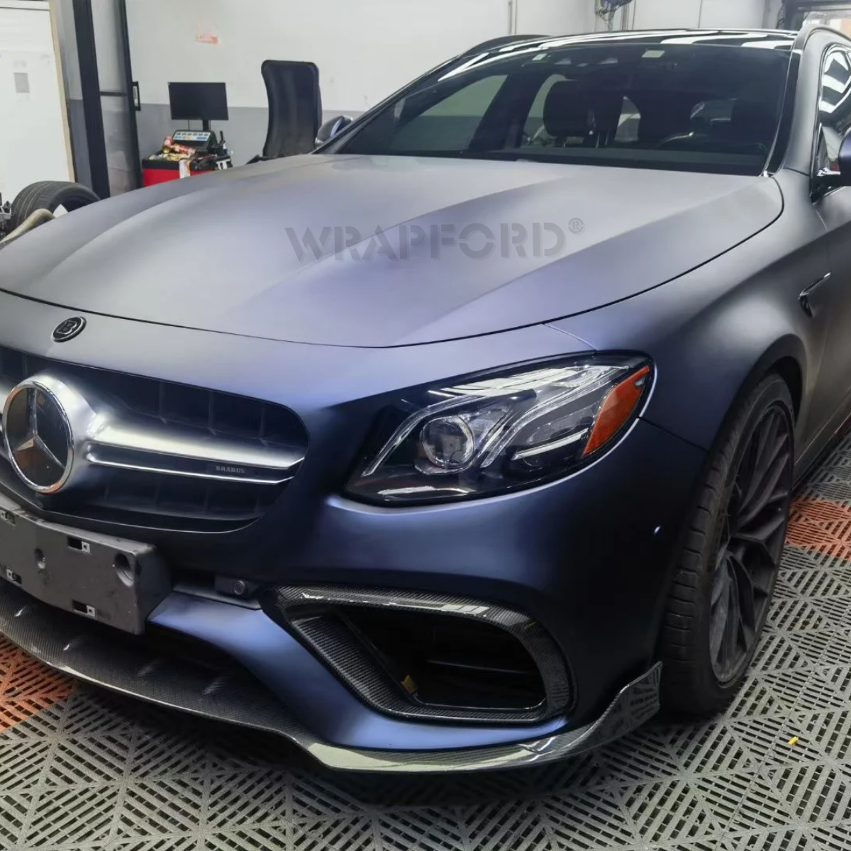 Matte Black Phantom Blue Self-Healing Film