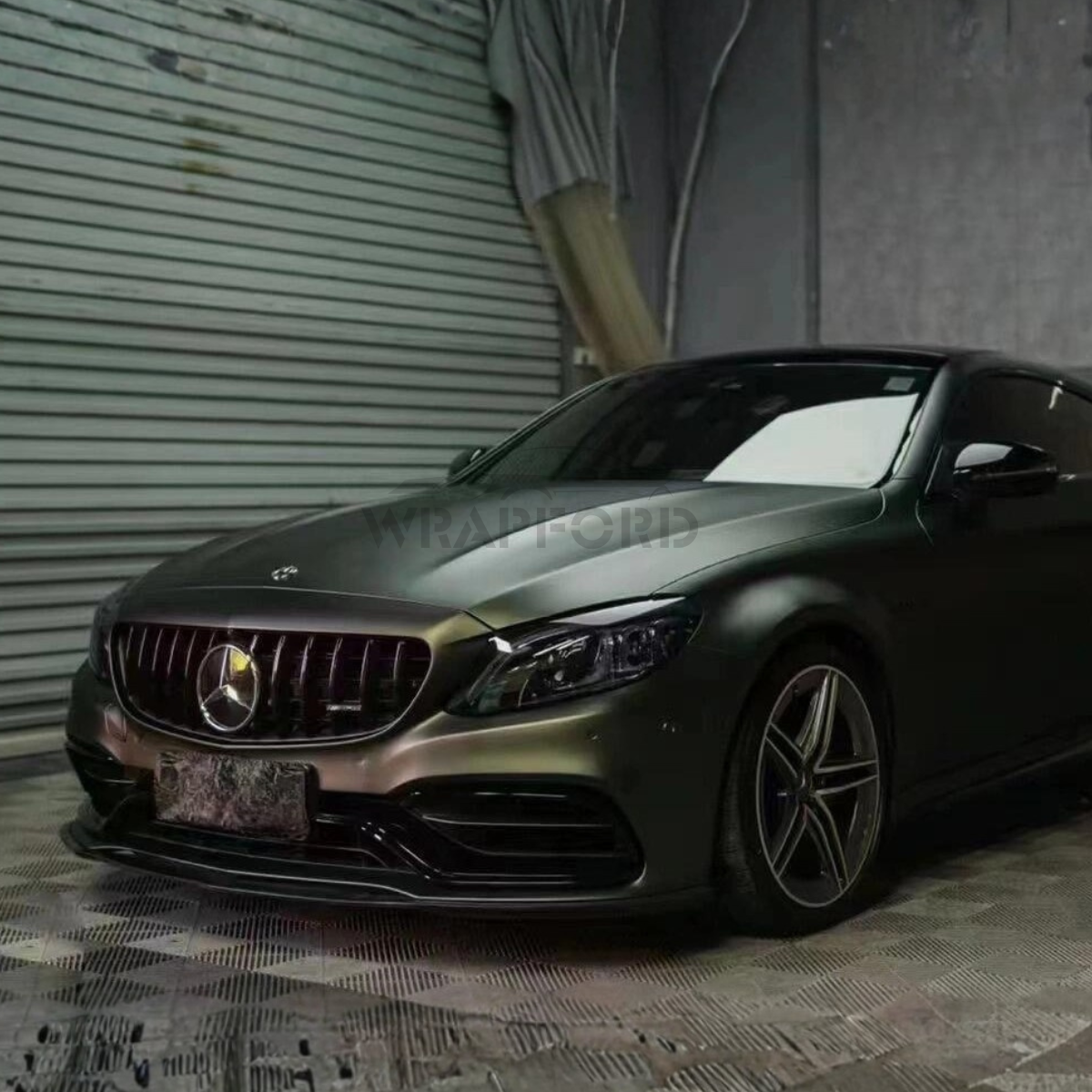 Matte Metallic Black Green Vinyl Wrap