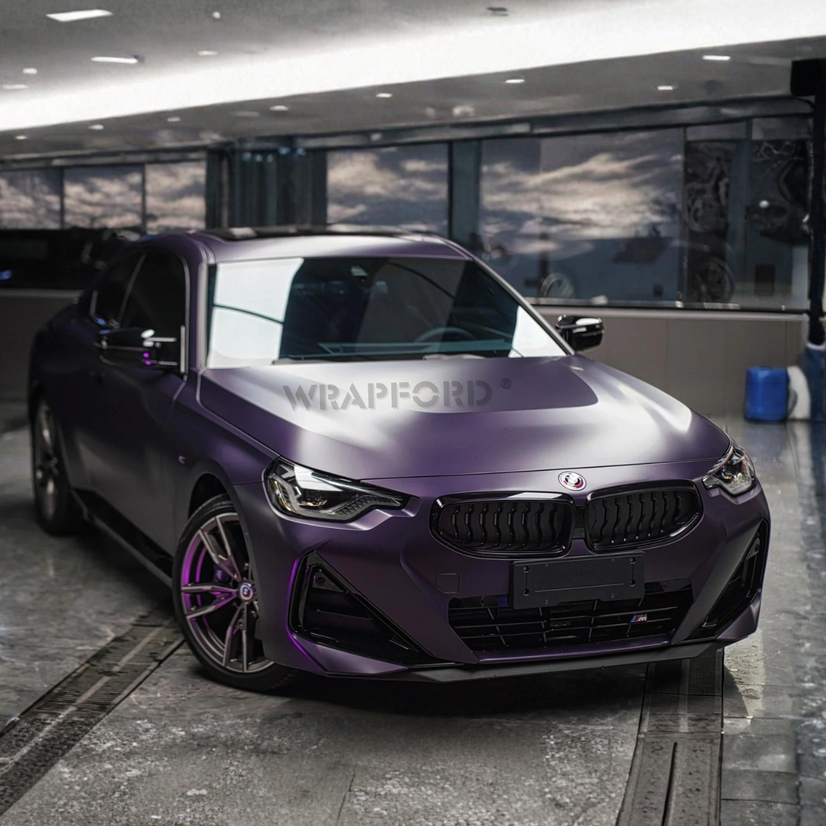 Matte Metallic Midnight Purple Self-Healing Film