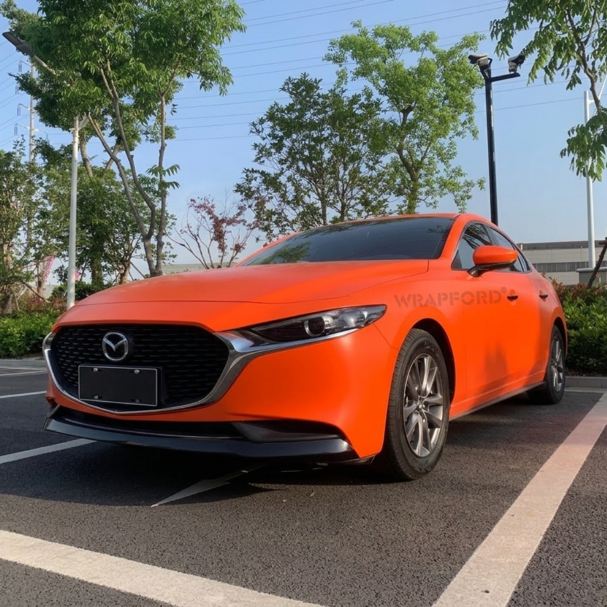 Matte Tangerine Narancssárga Vinyl Autóbevonat