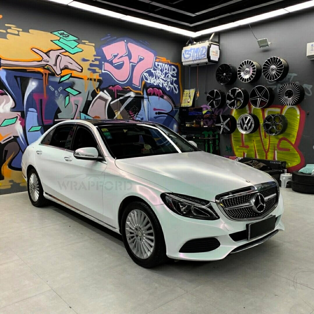 Film vinyle caméléon bleu blanc mat