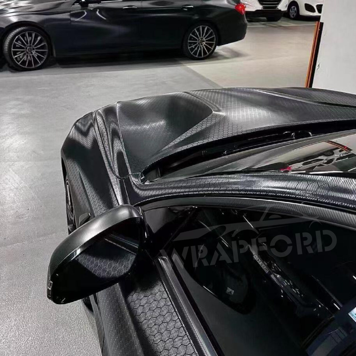 Matte Carbon Hexagonal Vinyl Wrap
