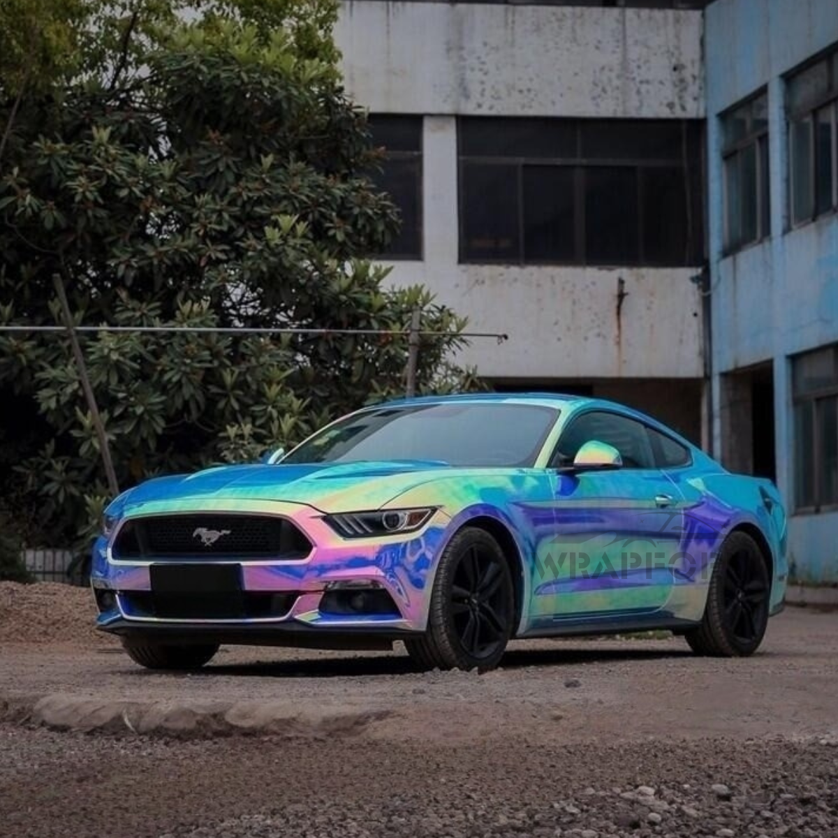 Opal Chrome Blue Vinyl Car Wrap