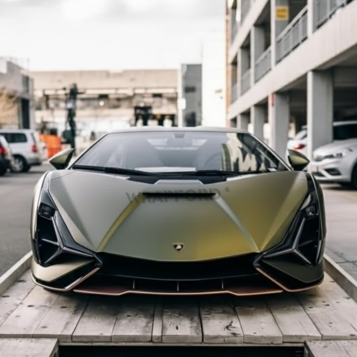 Satin Metallic Combat Green Self-Healing Film