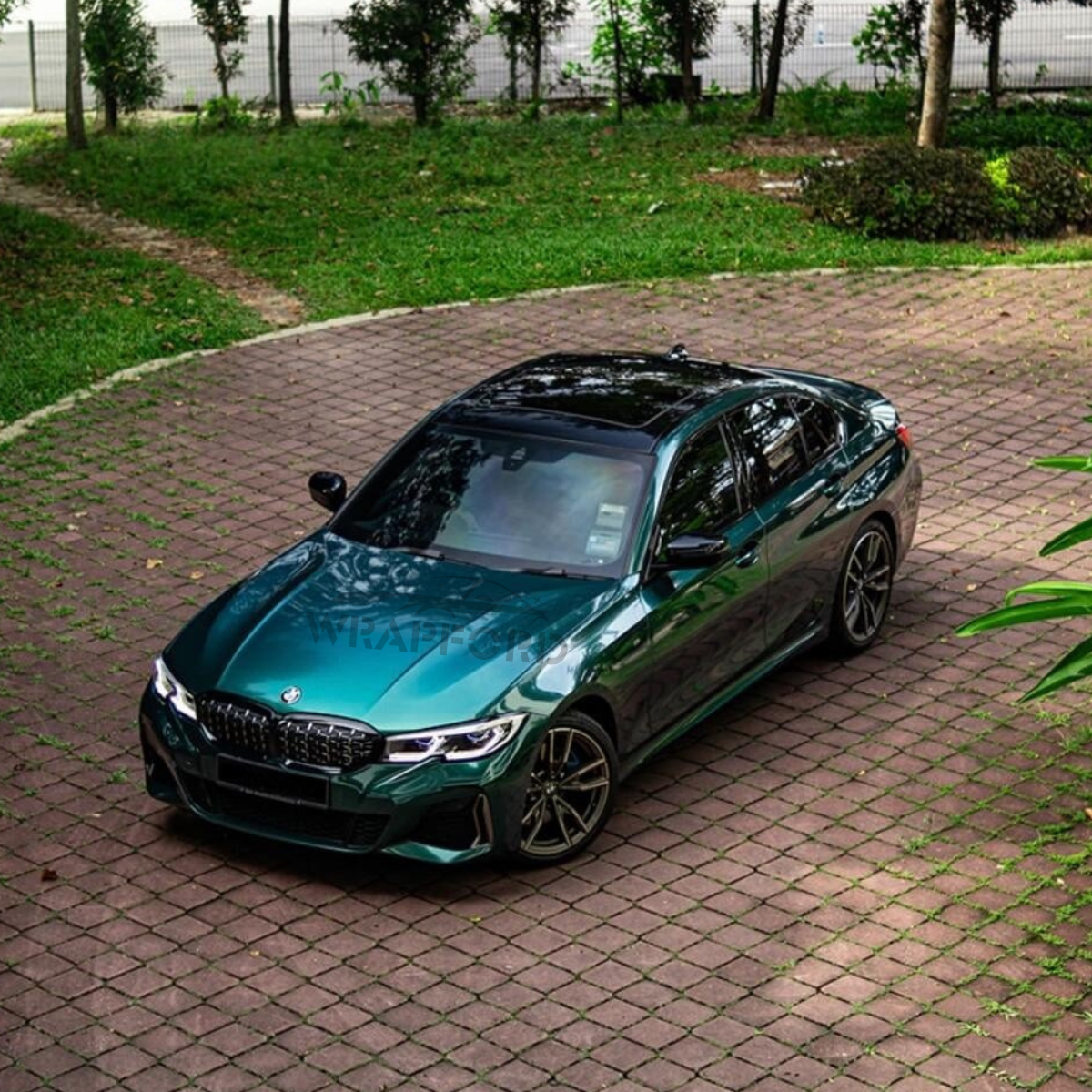 Hochglänzende Vinylfolie in Aloe-Grün