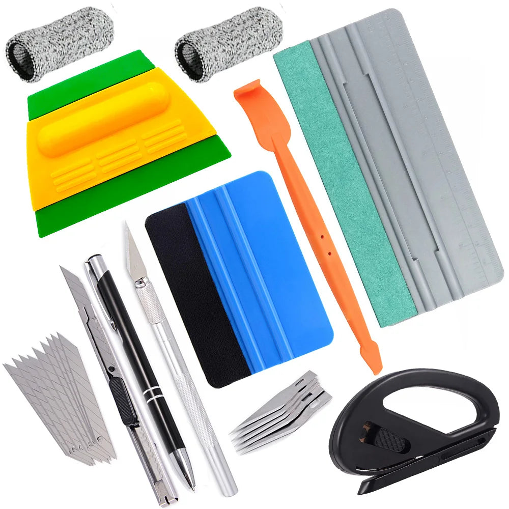 Carbon Film Wrap Tool Set for Vinyl Tint PPF