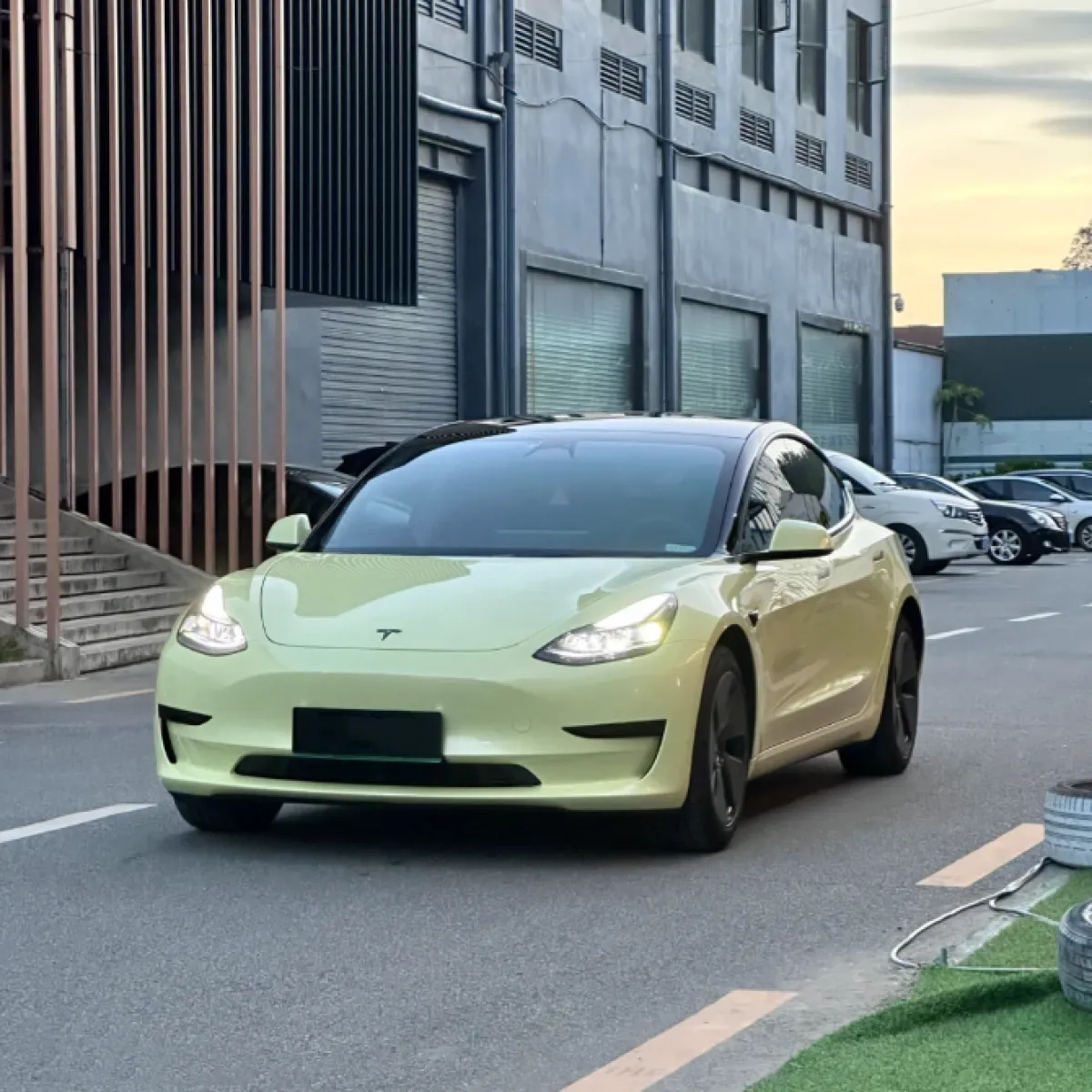 High Gloss Lime Yellow Vinyl Car Wrap