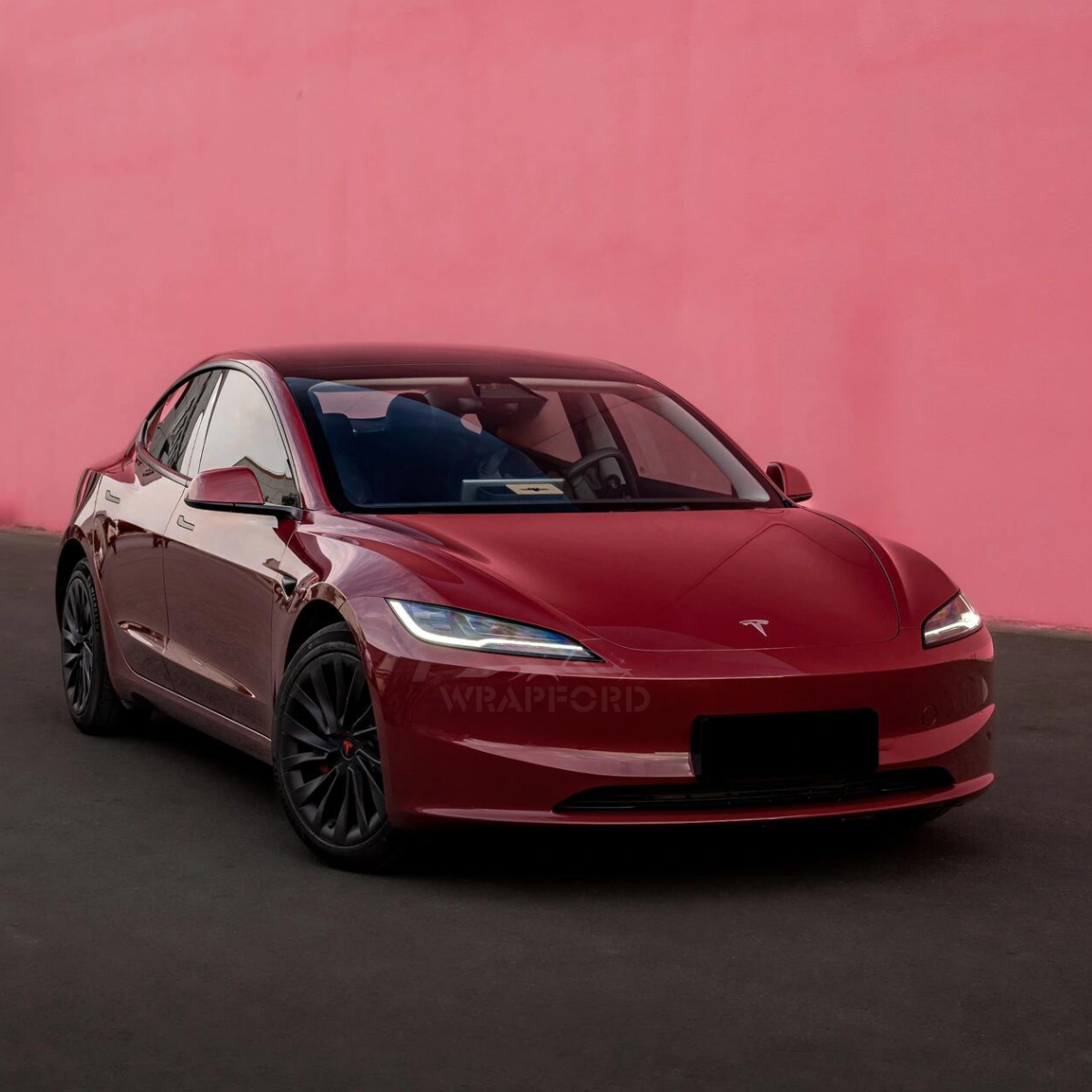 Gloss Metallic Carmine Red Vinyl Wrap