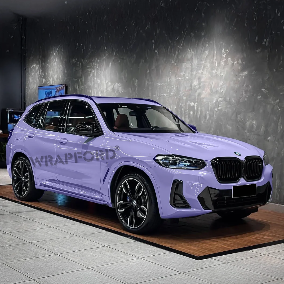 Lesklá soumrakově šedofialová samoopravná fólie