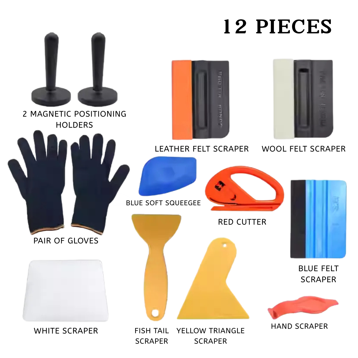 Wrapping Tool Set for Vinyl Tint PPF