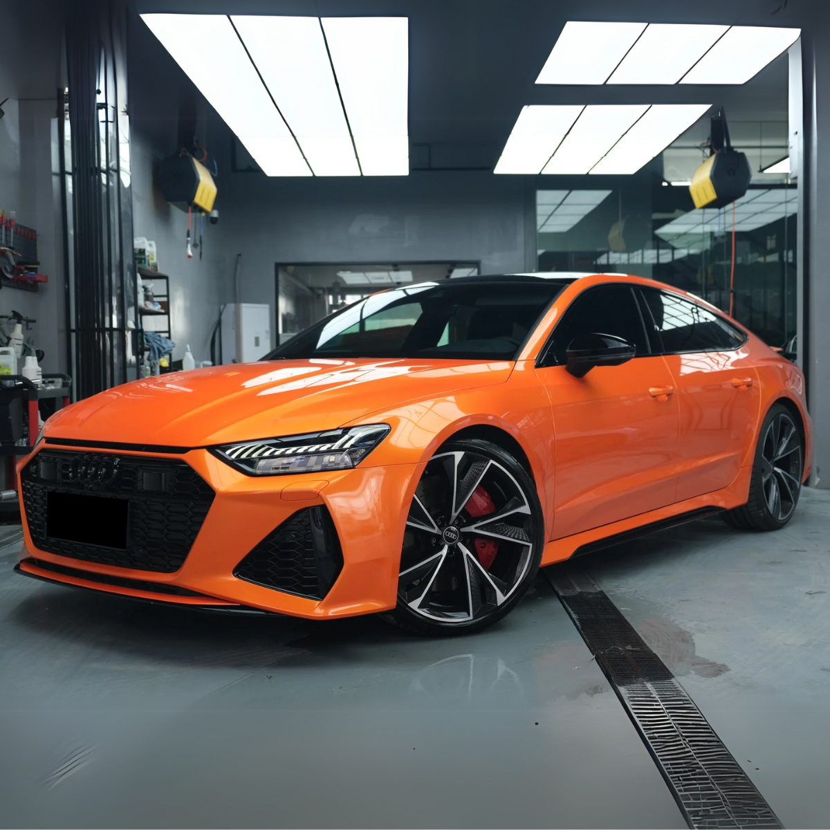 High Gloss Speed Orange Vinyl Car Wrap