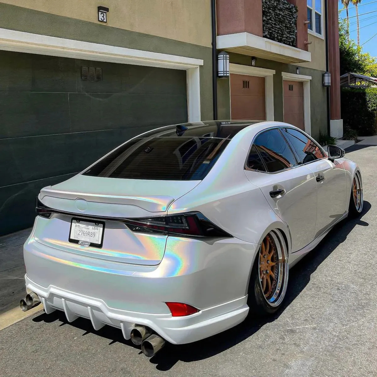 Rainbow Metallic Rainbow White Vinyl Wrap